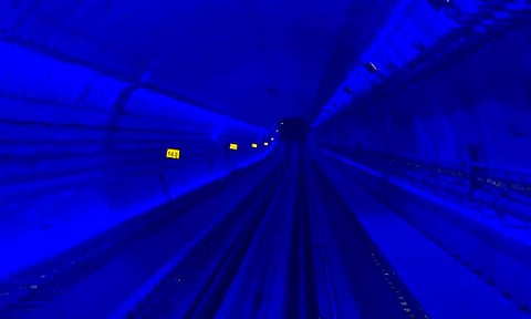 View of the India's first underwater metro train, in Kolkata (PTI)