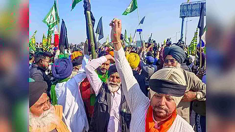 Visual from the protest (ANI)