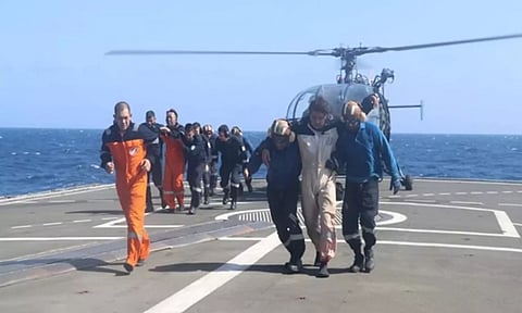 Indian Navy rescued the crew members of the distressed vessel (Photo/ANI)&nbsp;