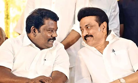 TNCC chief Selvapurunthagai with MK Stalin (file photo)