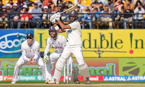 Devdutt Padikkal plays a shot