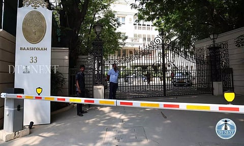 ED raids VCK deputy general secretary Aadhav Arjuna's residence at Teynampet (Credits: Justin George)