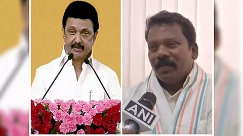 Tamil Nadu CM MK Stalin and TNCC Chief K Selvaperunthagai (Photo/ANI)