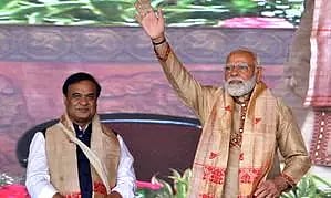 Himanta Biswa Sarma with Prime Minister Narendra Modi