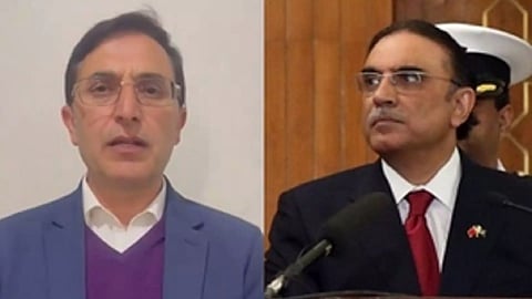 &nbsp;PTI Chairman Barrister Gohar Ali Khan, PPP co-chairman Asif Ali Zardari (IANS)