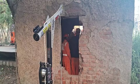 A visual from the ongoing rescue operation. (Photo/ANI)