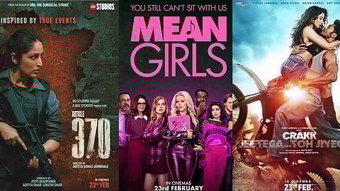 Film Posters of&nbsp;Article 370,&nbsp;Crakk: Jeetegaa Toh Jiyegaa,&nbsp;Mean Girls (IANS)