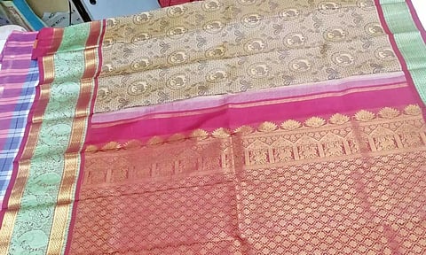 Thirubuvanam silk sarees at a showroom