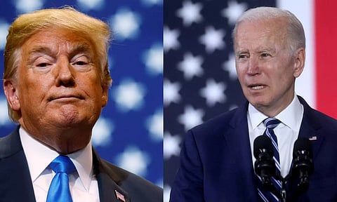 Donald Trump; US President Joe Biden (Reuters)