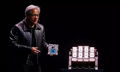 &nbsp;Nvidia Corp Chief Executive Jensen Huang speaks at the COMPUTEX forum in Taipei, Taiwan (Reuters)