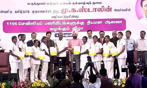 Ma Subramanian handing over appointment orders (Photo/X)