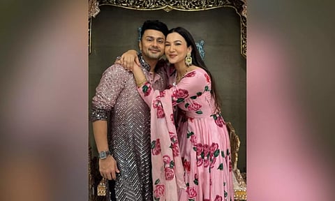 Gauahar Khan with Awez