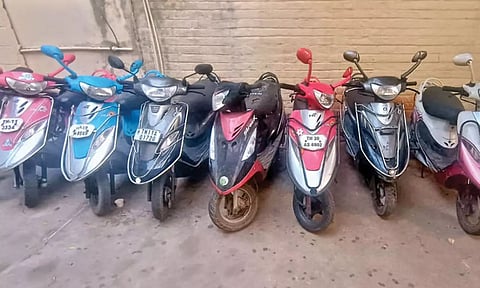 All the seven stolen scooters recovered from the lifter