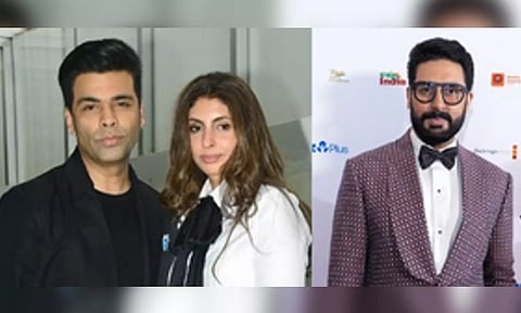 Karan Johar, Shweta Bachchan, Abhishek Bachchan (IANS)