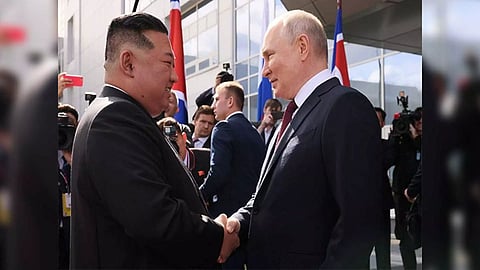 North Korean leader Kim Jong Un, Russian President Vladimir Putin (Image: Reuters)