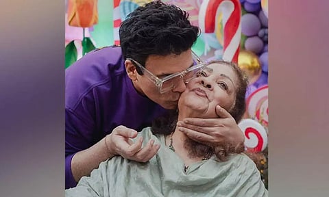 Filmmaker Karan Johar and his mother (Instagram)