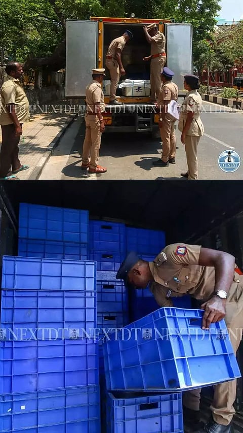 Members of the election commission 'flying squad' are rigorously inspecting vehicles in Chennai ahead of India's mammoth voting exercise.