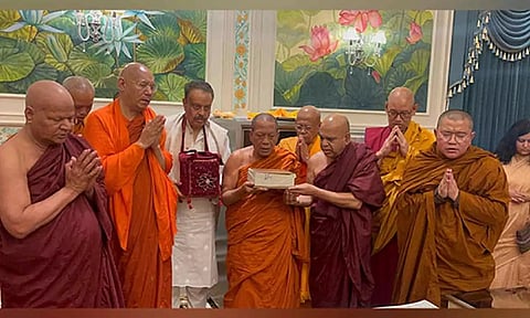 Holy Buddha Relics will return to India from Thailand today (ANI)