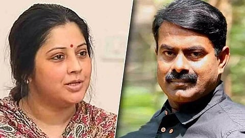 Actor Vijayalakshmi; Naam Tamilar Katchi(NTC) chief coordinator Seeman