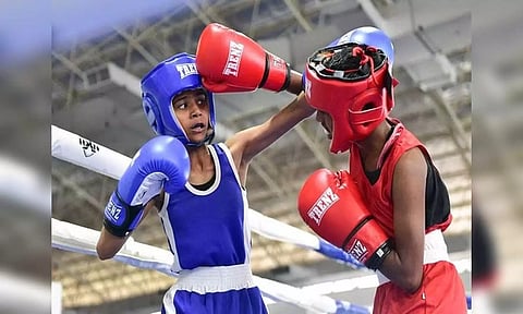 Junior boxers in action (BFI)