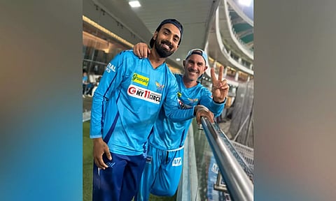 &nbsp;KL Rahul, Justin Langer (IANS)