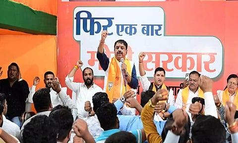 Alok Sharma campaigns in Bhopal (X/ @Alok_SharmaBJP)