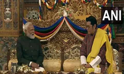 Prime Minister Narendra Modi with Bhutan King Jigme Khesar Namgyel Wangchuck