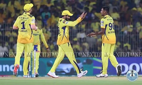 CSK Players celebrated a victory