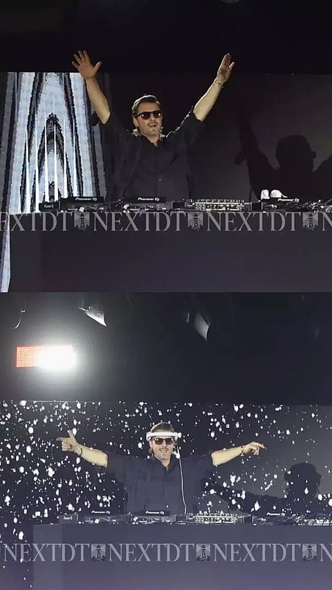 DJ Axwell plays well during the match break.