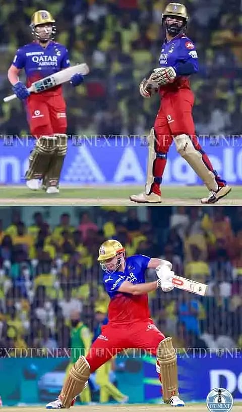 The Duo Dinesh Karthik & Anuj Rawat during the match