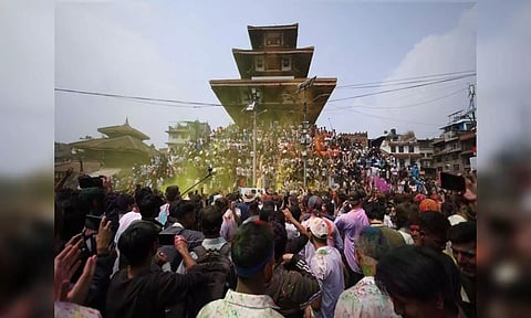 Holi celebrations in Kathamandu (ANI)