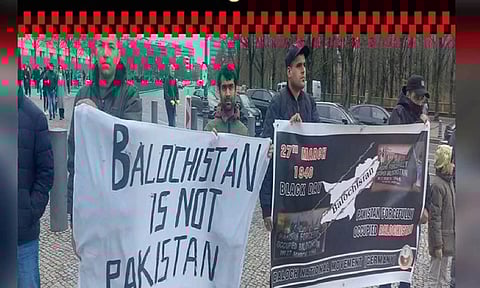 Protests in Germany against Pakistan atrocities (X/ @BNMovement_)