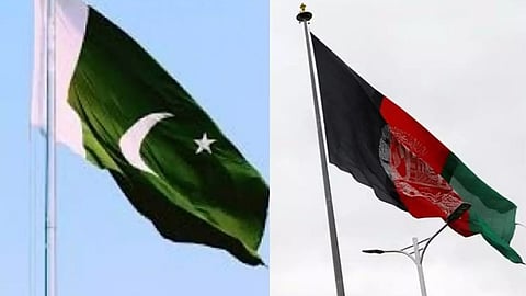 Pakistan flag, Afghanistan flag&nbsp;