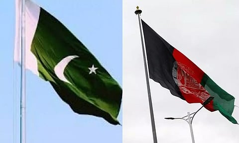 Pakistan flag, Afghanistan flag&nbsp;