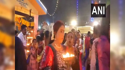 'Chamayavilakku' festival in Kottankulangara Devi temple in Kerala's Kollam district. (Photo/ANI)