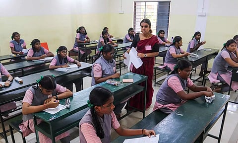 Visuals of Students writing board examination (Photo: Hemanathan M)