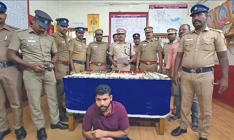 Valuables seized from Sathish