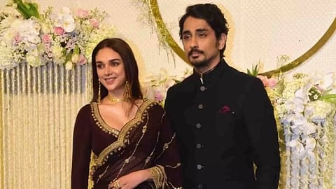 Actors Siddharth and Aditi Rao