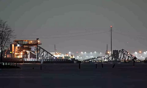 Still from the bridge collapse (Reuters)