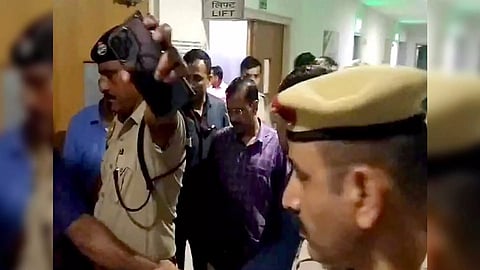 Arvind Kejriwal in Rouse Avenue Court on March 22. (Photo/ANI)