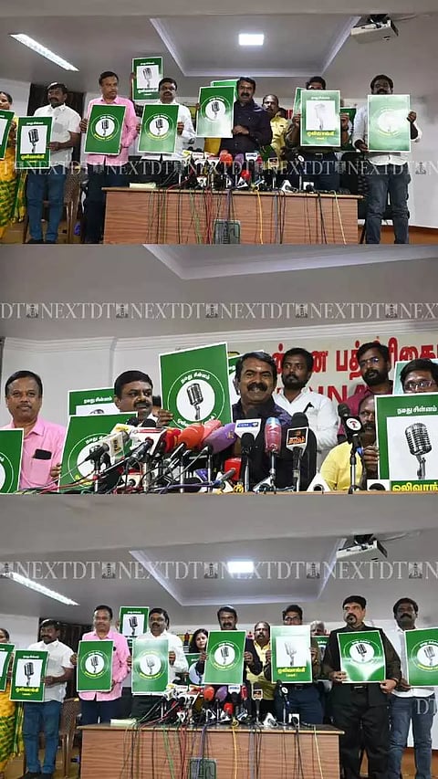 Naam Tamilar Katchi has been allotted with Mic symbol to contest in the upcoming Lok Sabha Election.