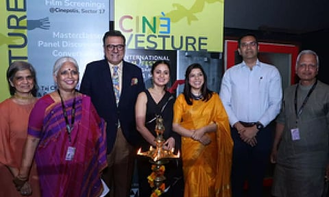 Actors Boman Irani, Rasika Dugal and Rajshri Deshpande have kicked off the CIFF 2024 (IANS)