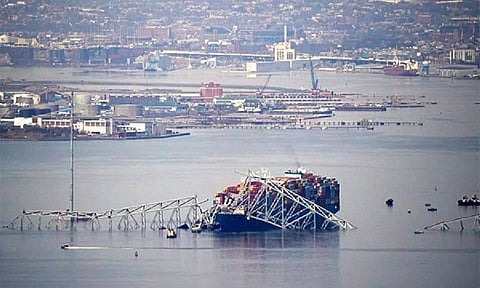 US bridge collapses after being hit by a vessel (Reuters)
