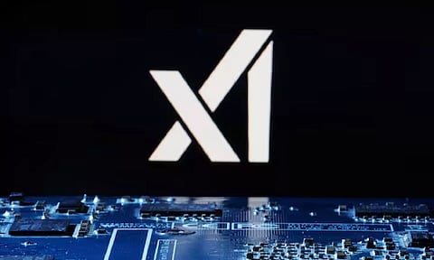 xAI logo is seen near computer motherboard in this illustration (Reuters)