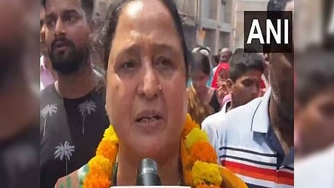 Alka Rai, wife of late BJP MLA Krishnanand Rai (Photo/ANI)