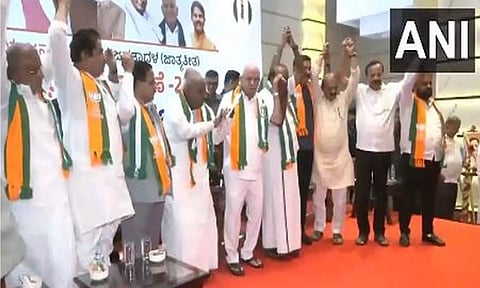 Glimpse of BJP, JD(S) joint coordination meeting (ANI)