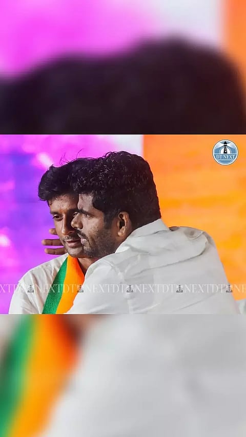 Annamalai holds election campaign in support of Vinoj P Selvam at Purasaiwakkam.