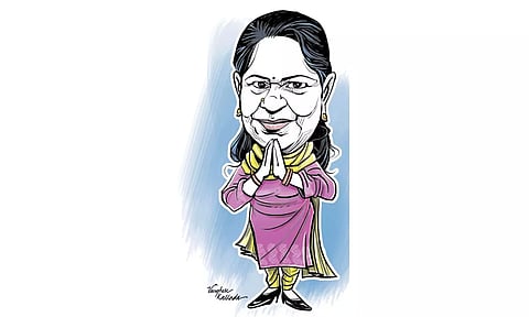 &nbsp;Kanimozhi Karunanidhi (Illustration: Varghese Kallada)