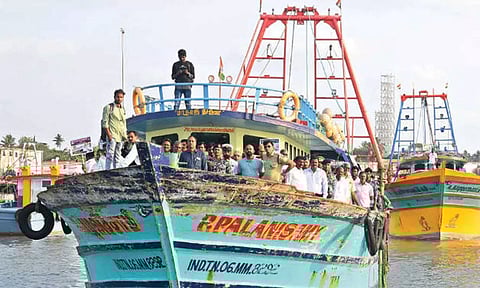 Boat rally in Nagapattinam on Friday