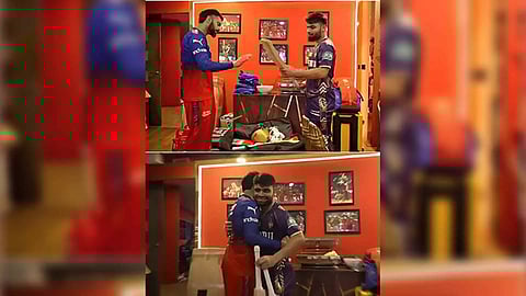 Virat Kohli and Rinku Singh. (Photo- KKR X)